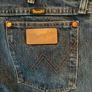 Blue wrangler jeans
